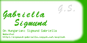 gabriella sigmund business card